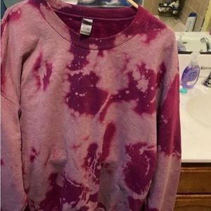Custom Bleached Maroon Sweatshirt